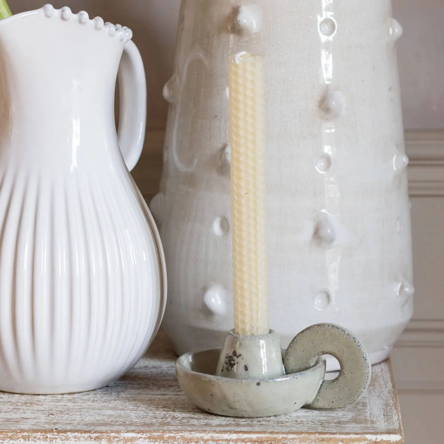 Graham & Green Rustic Ceramic Candle Holder