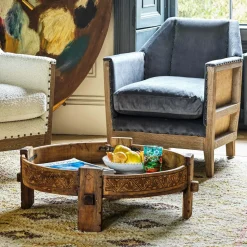 Graham & Green Ryka Brown Grinder Side Table