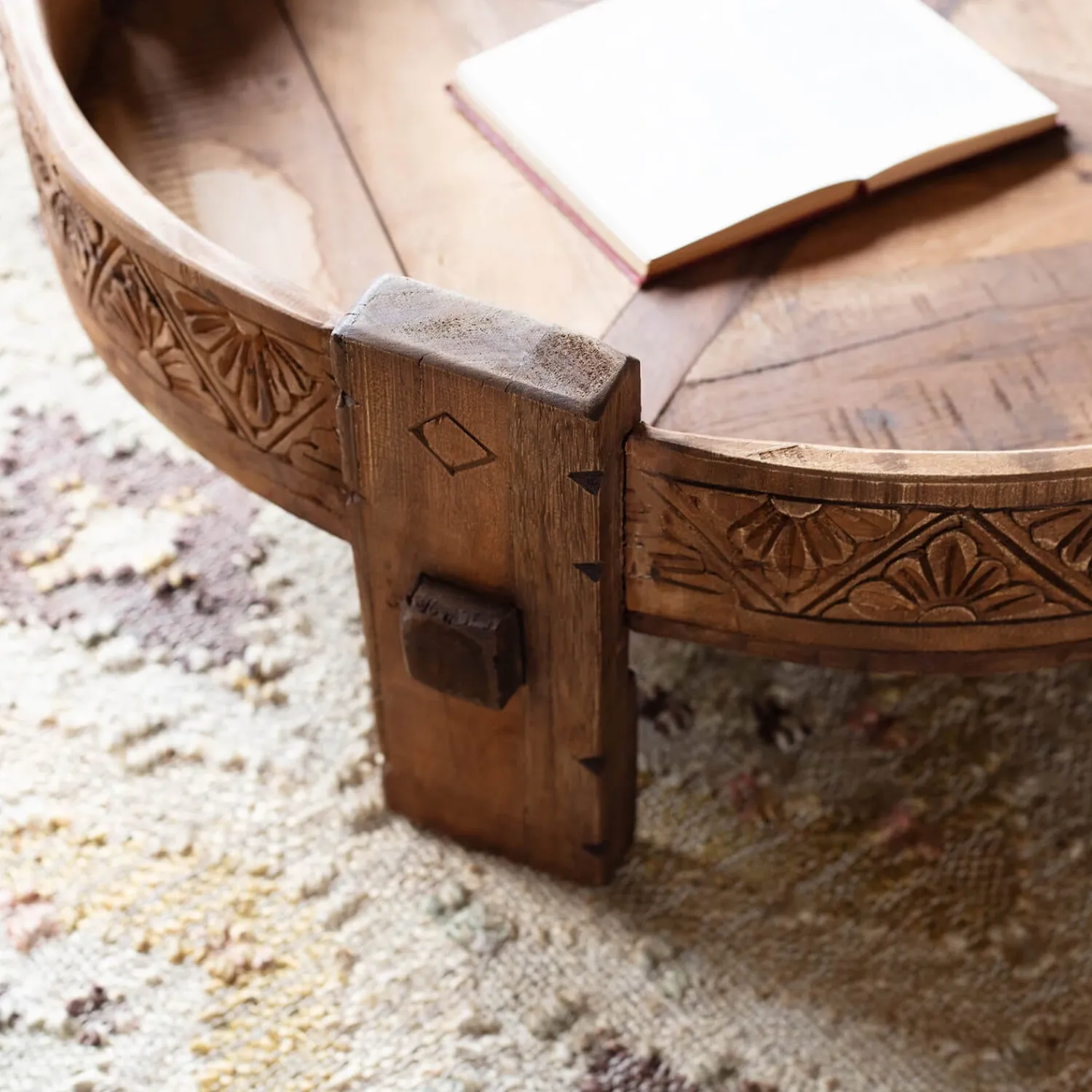 Graham & Green Ryka Brown Grinder Side Table