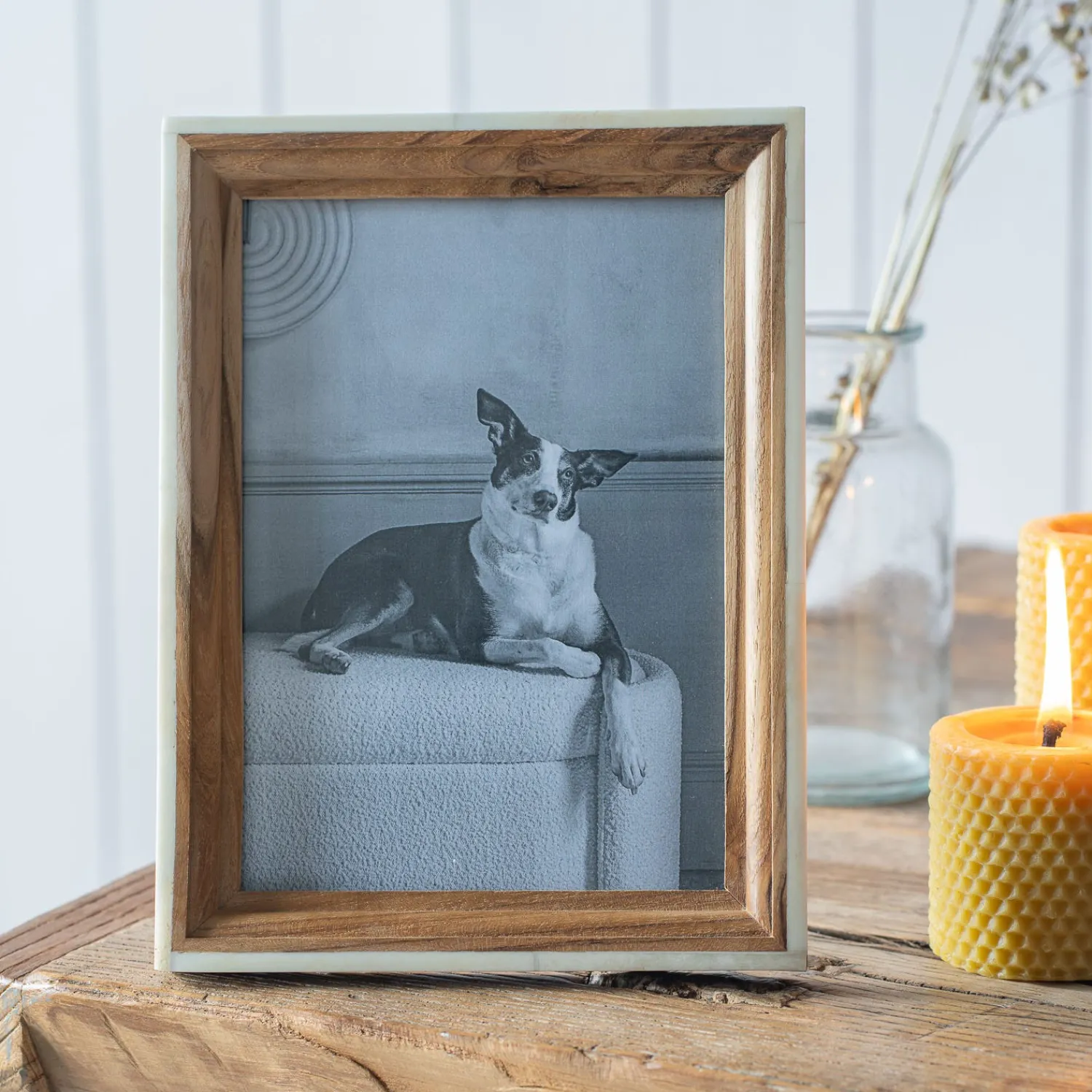 Graham & Green Sagwaan Wood and Bone Photo Frames
