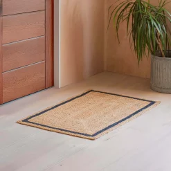 Graham & Green Sambourne Large Carbon Grey and Natural Jute Doormat