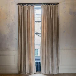 Graham & Green Sand Velvet Single Curtains