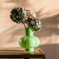 Graham & Green Scalloped Mint Green Vase