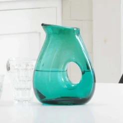 Graham & Green Sea Green Jug with Hole