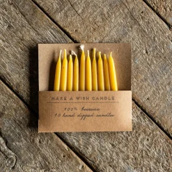 Graham & Green Set of 10 Beeswax Birthday Candles