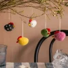 Graham & Green Set of Five Chick Hanging Decorations