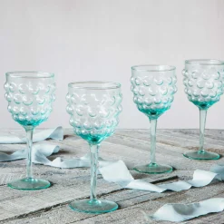 Graham & Green Set of Four Bubble Wine Glasses