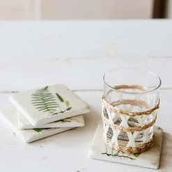 Graham & Green Set of Four Green Fern Coasters