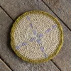 Graham & Green Set of Four Miro Moss and Lilac Coasters