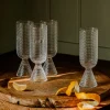Graham & Green Set of Four Rooftop Clear Glass Champagne Flutes
