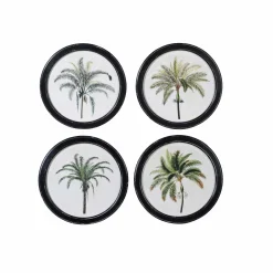 Graham & Green Set of Four Round Framed Palm Prints