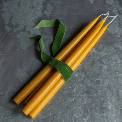 Graham & Green Set of Four Tapered Honey Candles