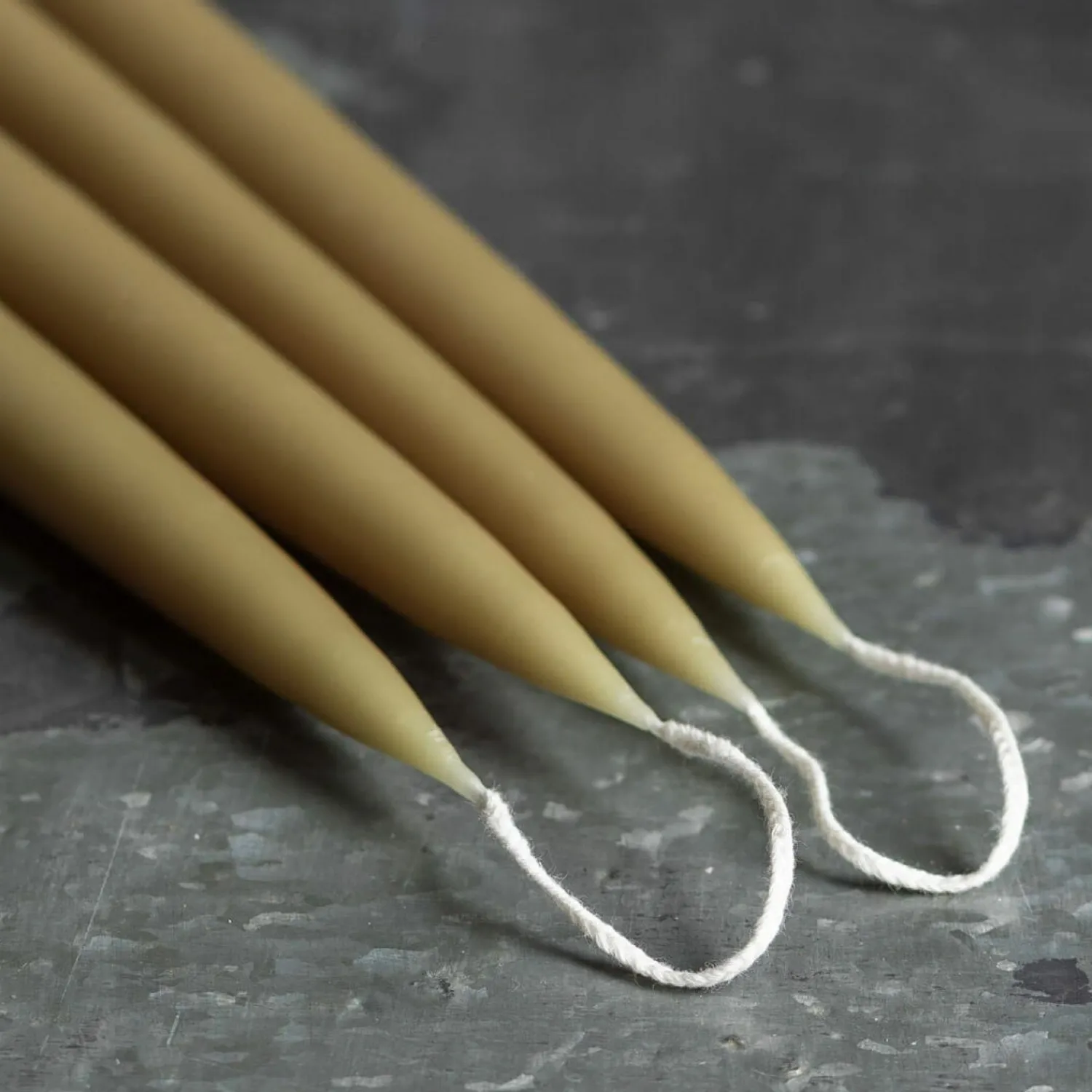 Graham & Green Set of Four Tapered Olive Candles