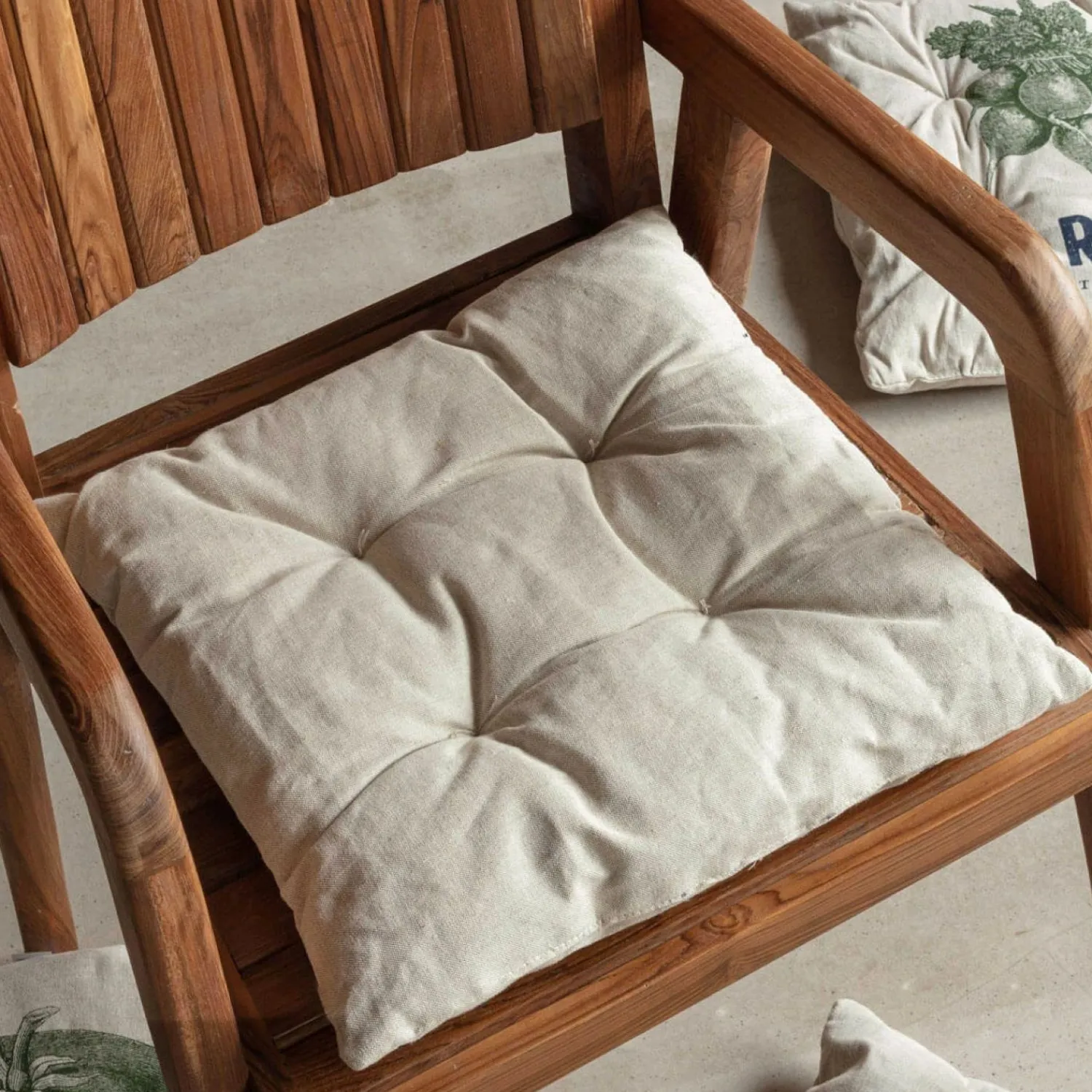 Graham & Green Set of Four Vegetable Print Seat Pads