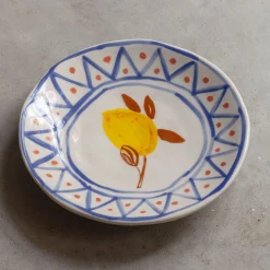 Graham & Green Set of Four Yellow Lemon Plates