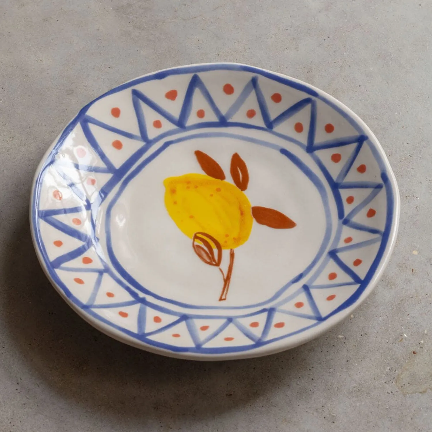 Graham & Green Set of Four Yellow Lemon Plates