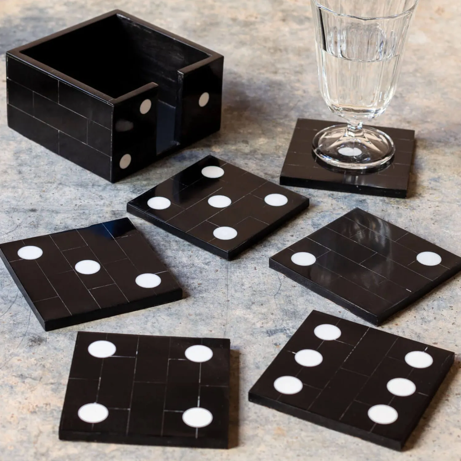 Graham & Green Set of Six Dice Coasters