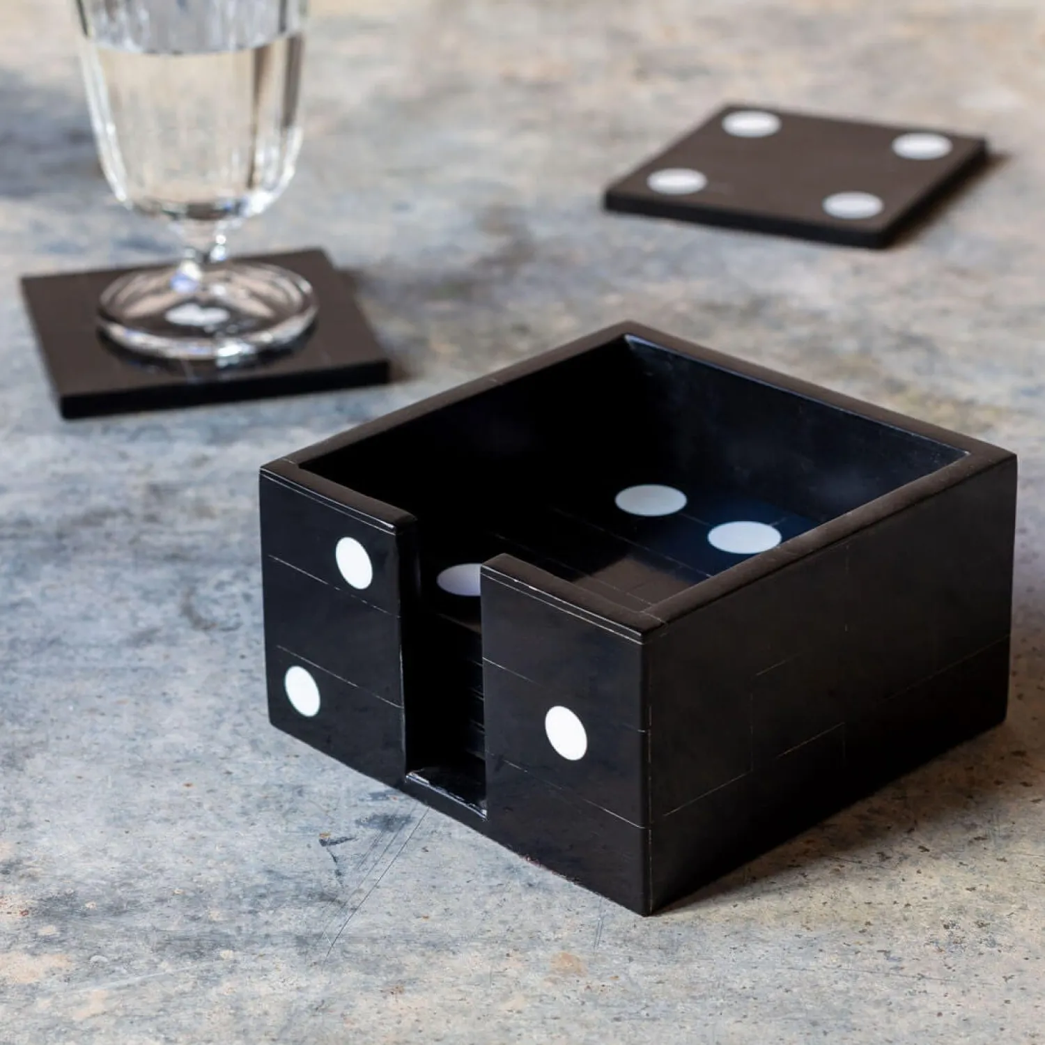 Graham & Green Set of Six Dice Coasters