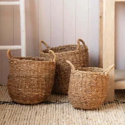Graham & Green Set of Three Seagrass Baskets