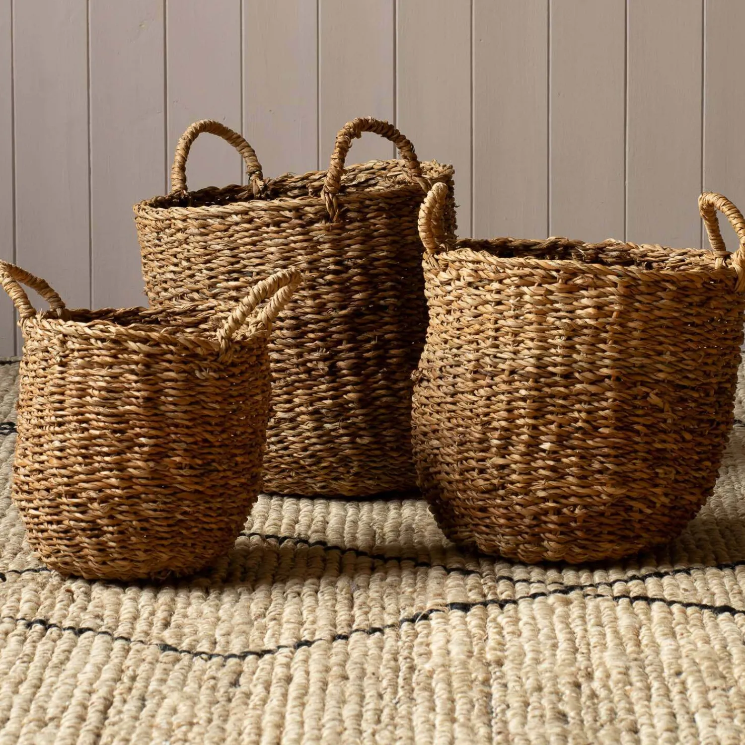 Graham & Green Set of Three Seagrass Baskets