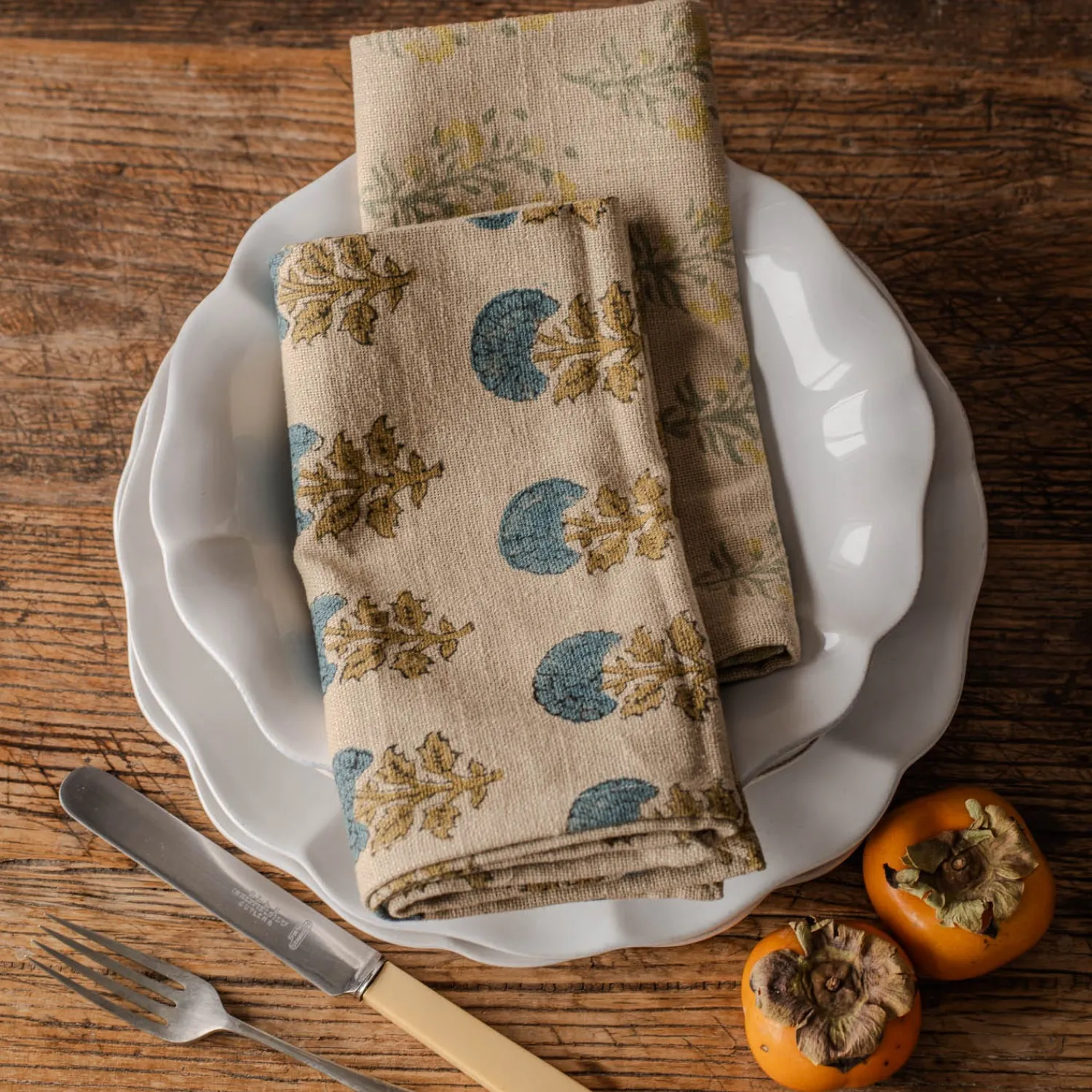 Graham & Green Set of Two Amelia and Asta Block Printed Napkins