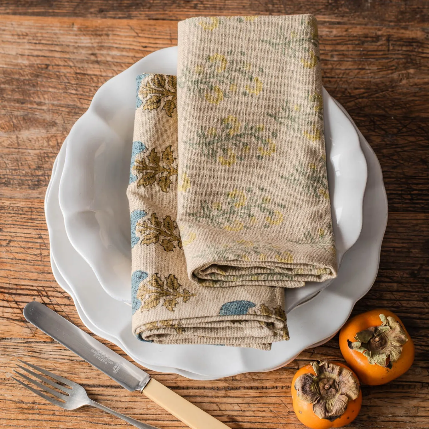 Graham & Green Set of Two Amelia and Asta Block Printed Napkins