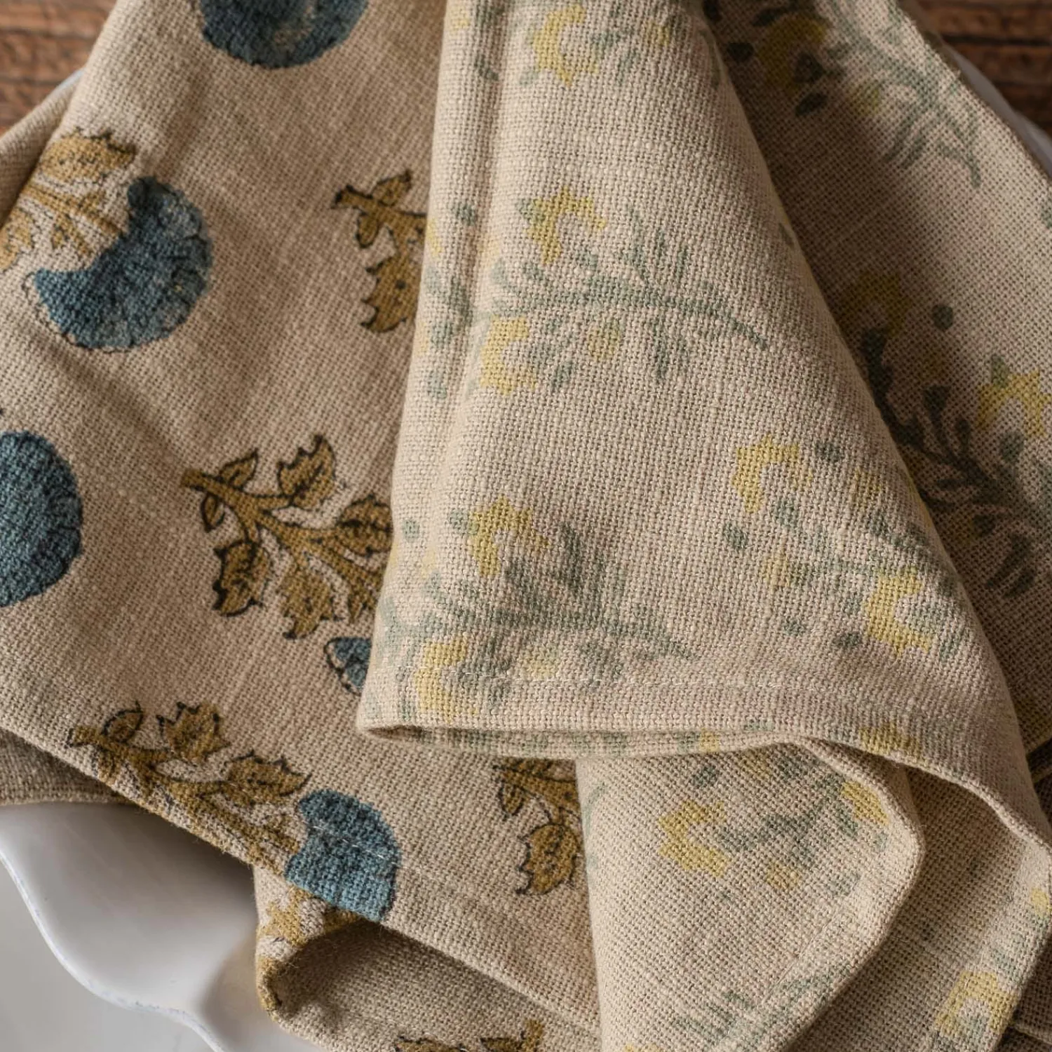 Graham & Green Set of Two Amelia and Asta Block Printed Napkins