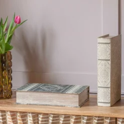Graham & Green Set of Two Aztec Book Boxes