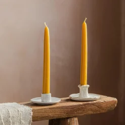 Graham & Green Set of Two Beeswax Dinner Candles
