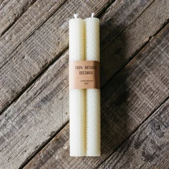 Graham & Green Set of Two Cream Beeswax Candles