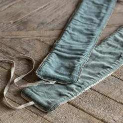 Graham & Green Set of Two Dark Sage Velvet Curtain Tie Backs