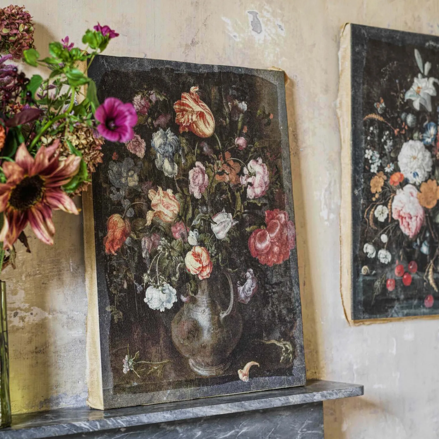 Graham & Green Set of Two Floral Canvas Prints
