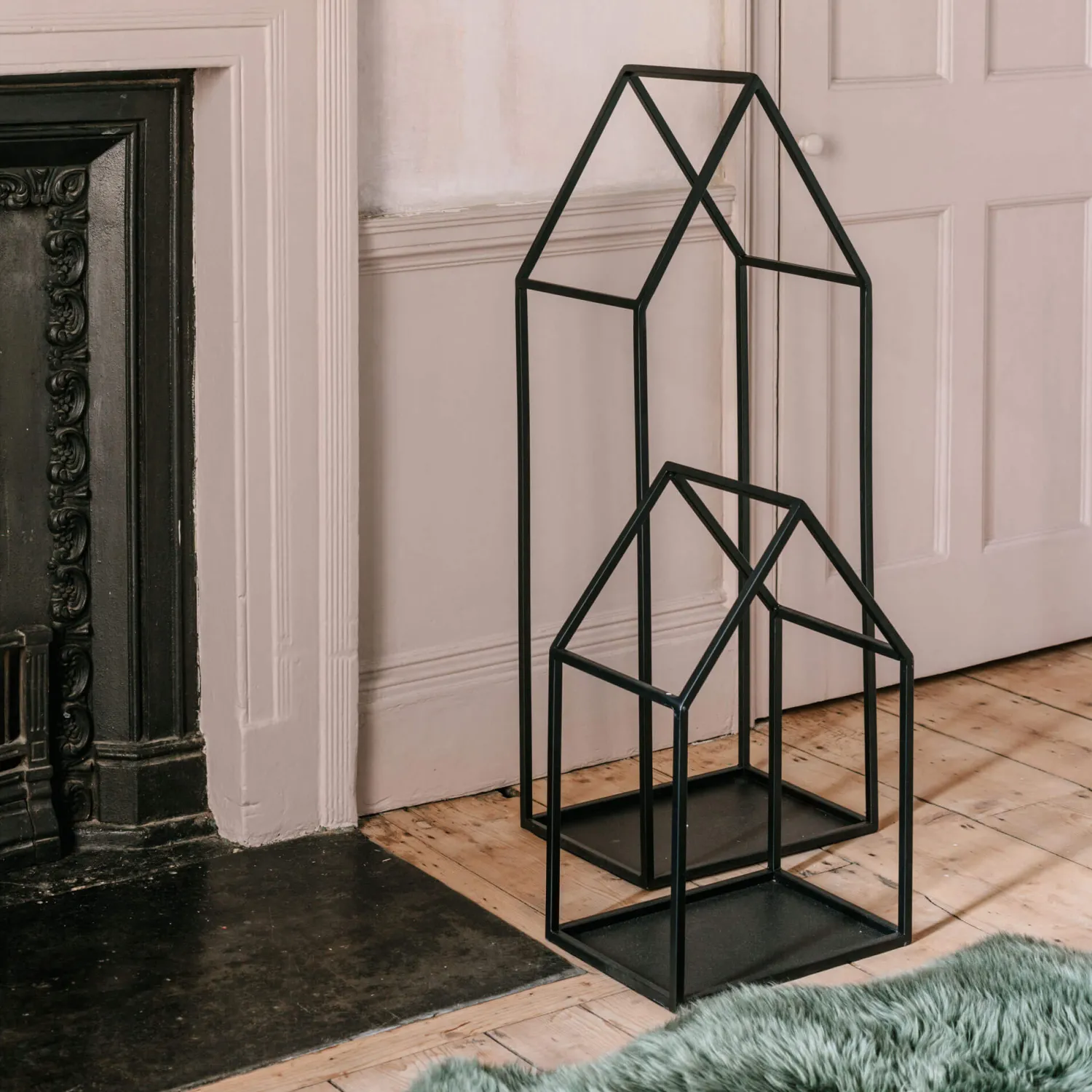 Graham & Green Set of Two House Log Holders
