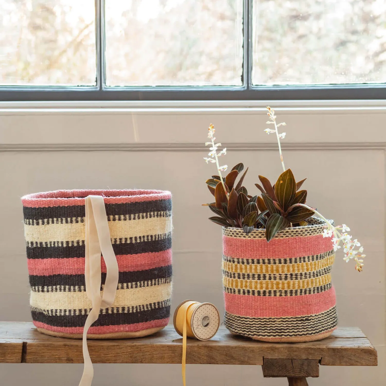 Graham & Green Set of Two Jute Bins