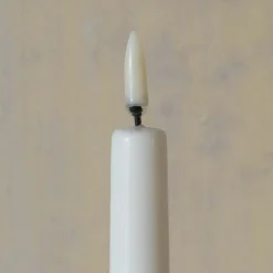 Graham & Green Set of Two LED Taper Candles White