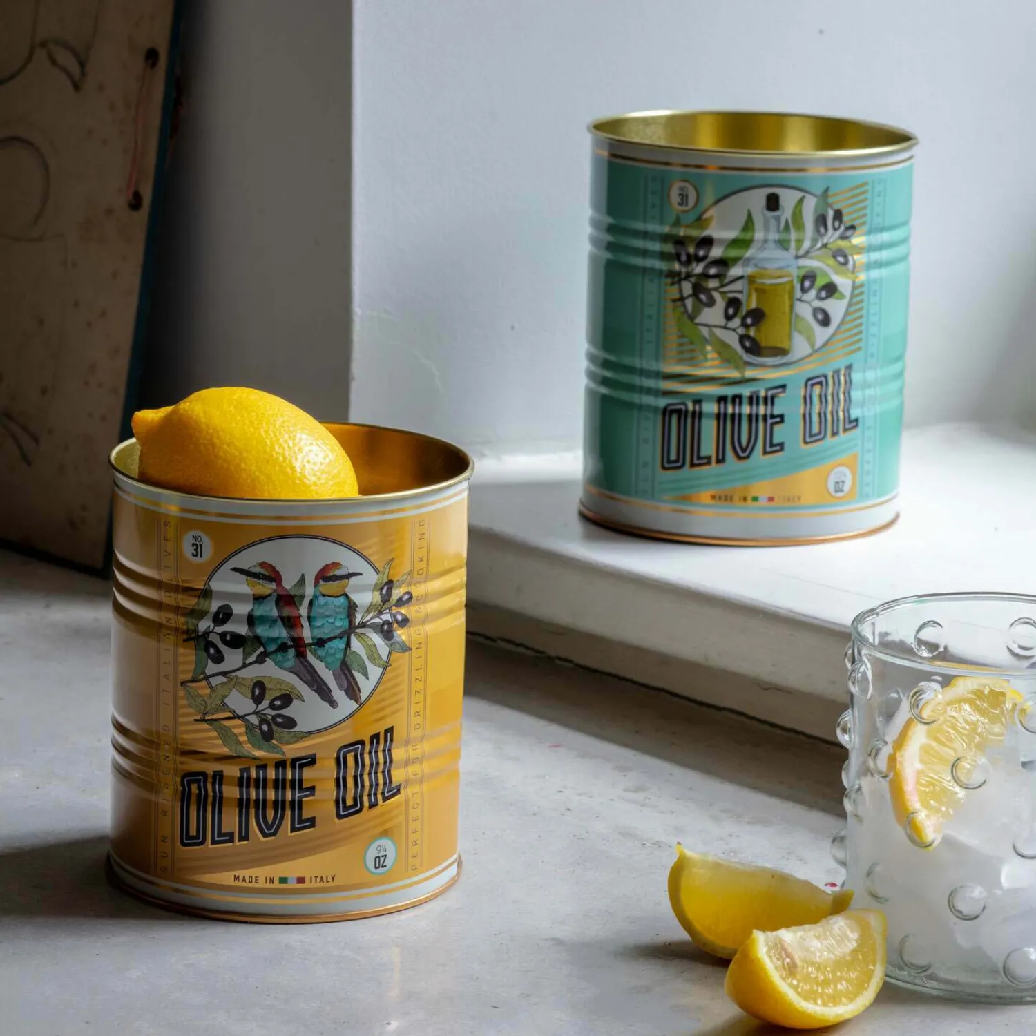 Graham & Green Set of Two Olive Oil Tins