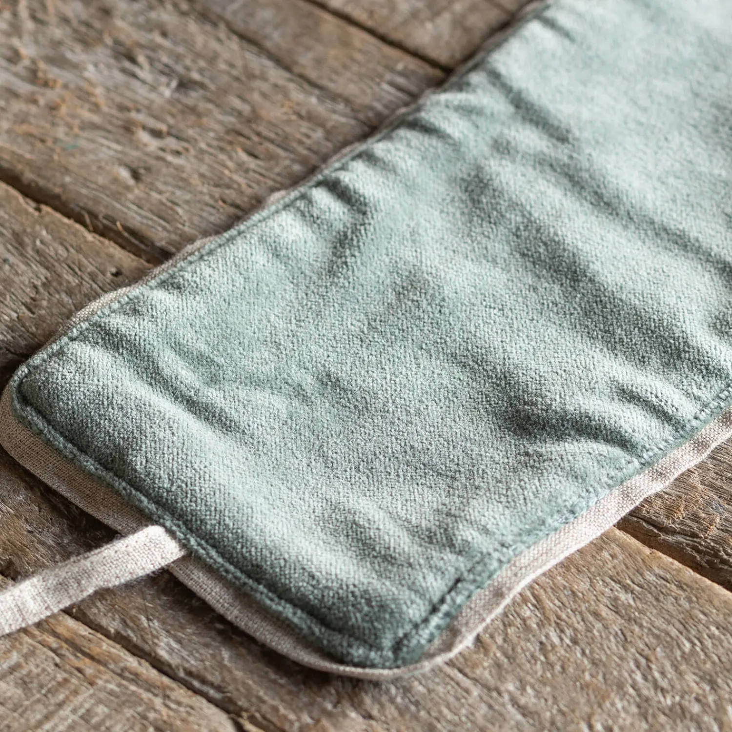 Graham & Green Set of Two Sage Green Velvet Curtain Tie Backs