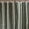 Graham & Green Set of Two Short Sage Green Velvet Curtains