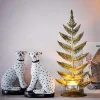 Graham & Green Set of Two Sitting Leopards