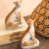 Graham & Green Set of Two Sitting Leopard Ornaments