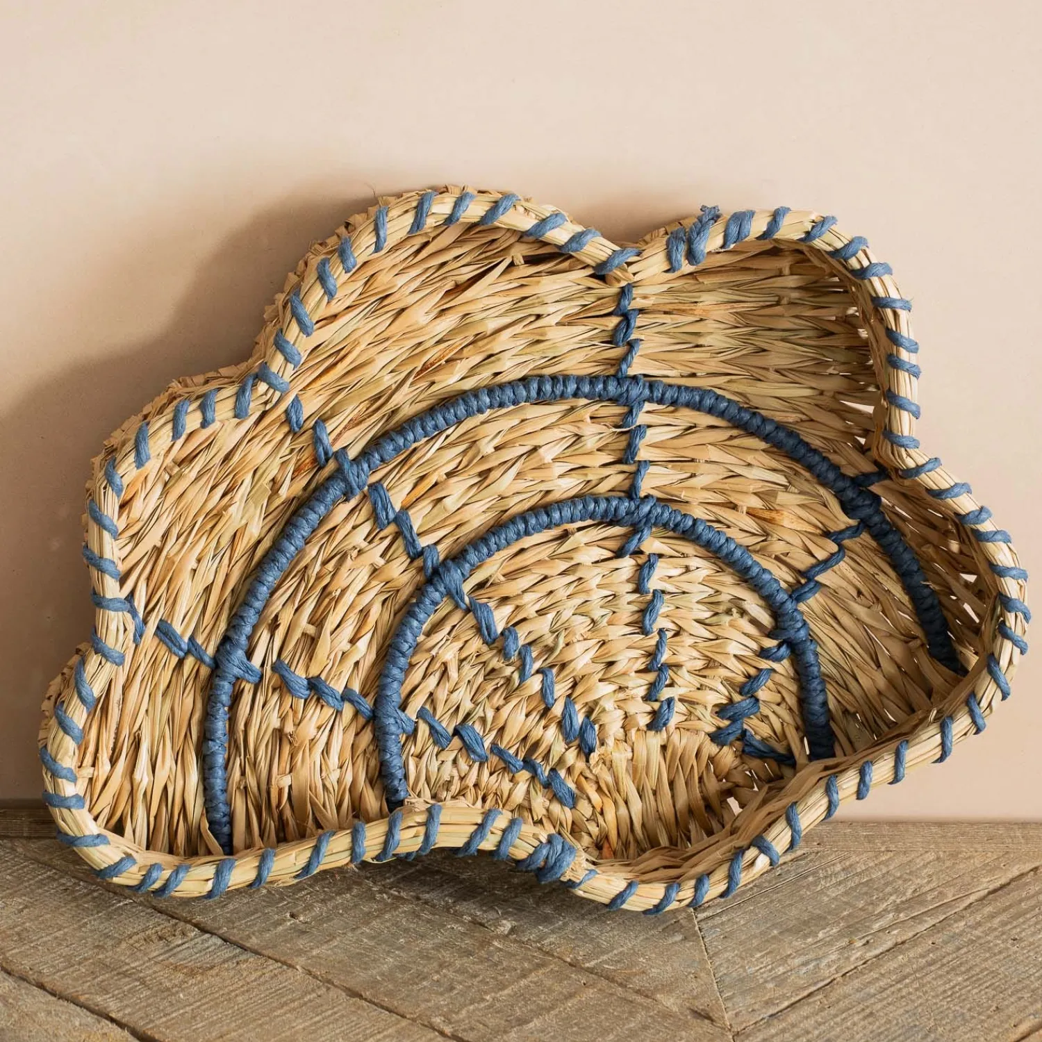 Graham & Green Set of Two Woven Shell Trays