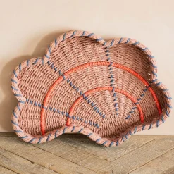 Graham & Green Set of Two Woven Shell Trays