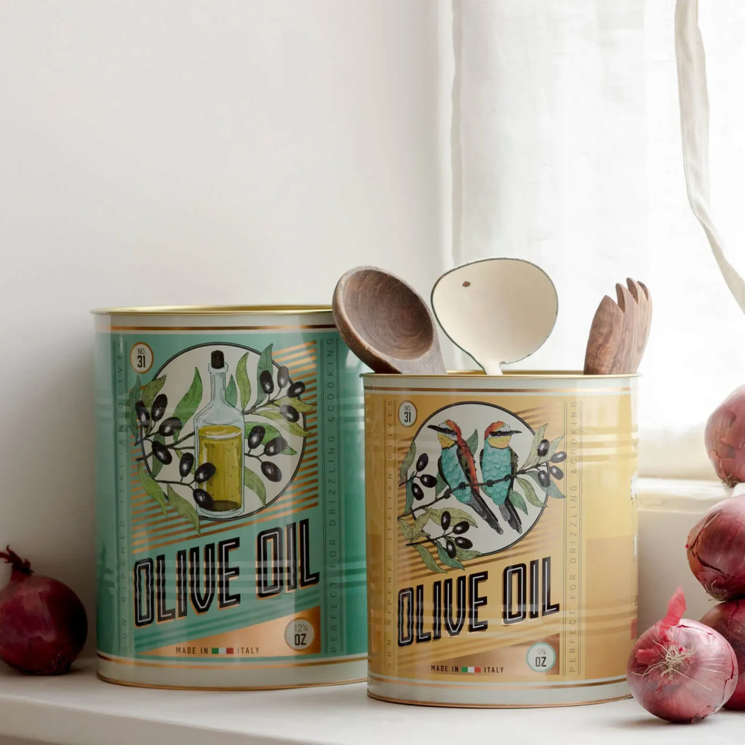Graham & Green Set of Two XL Olive Oil Tins