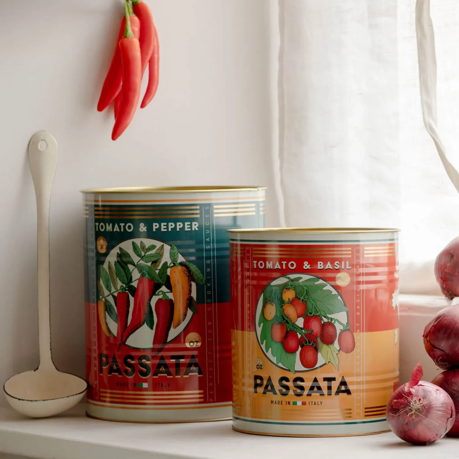 Graham & Green Set of Two XL Passata Tins
