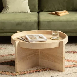Graham & Green Seth Round Tray Top Coffee Table