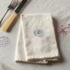 Graham & Green Shell Embroidered Cotton Napkin