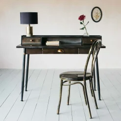 Graham & Green Sid Black Metal Desk