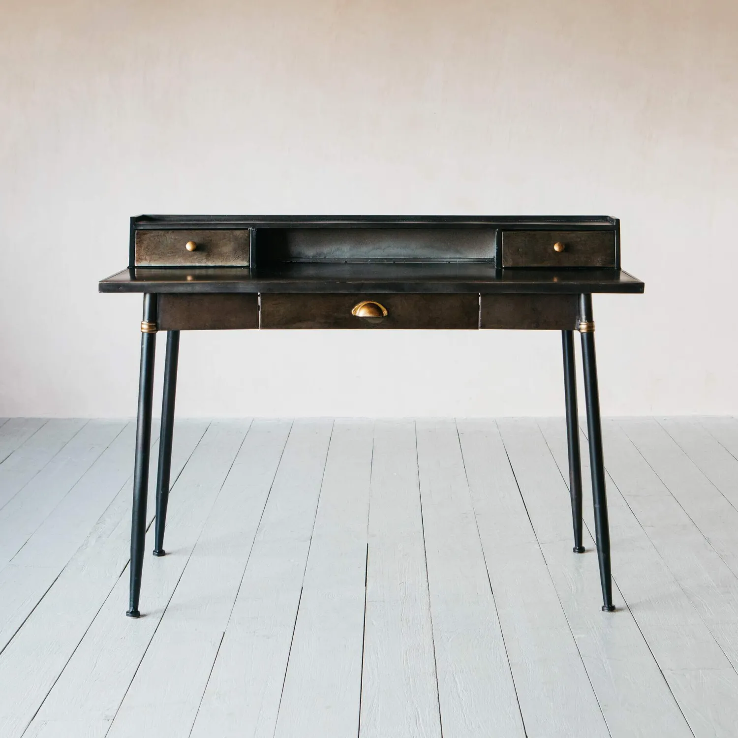 Graham & Green Sid Black Metal Desk