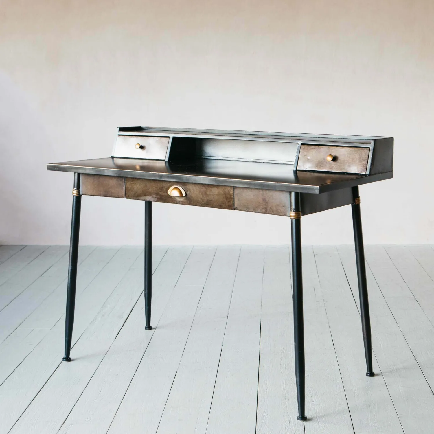 Graham & Green Sid Black Metal Desk