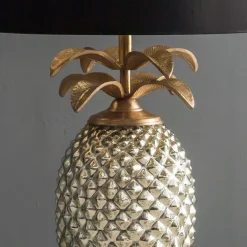Graham & Green Silver and Gold Pineapple Lamp